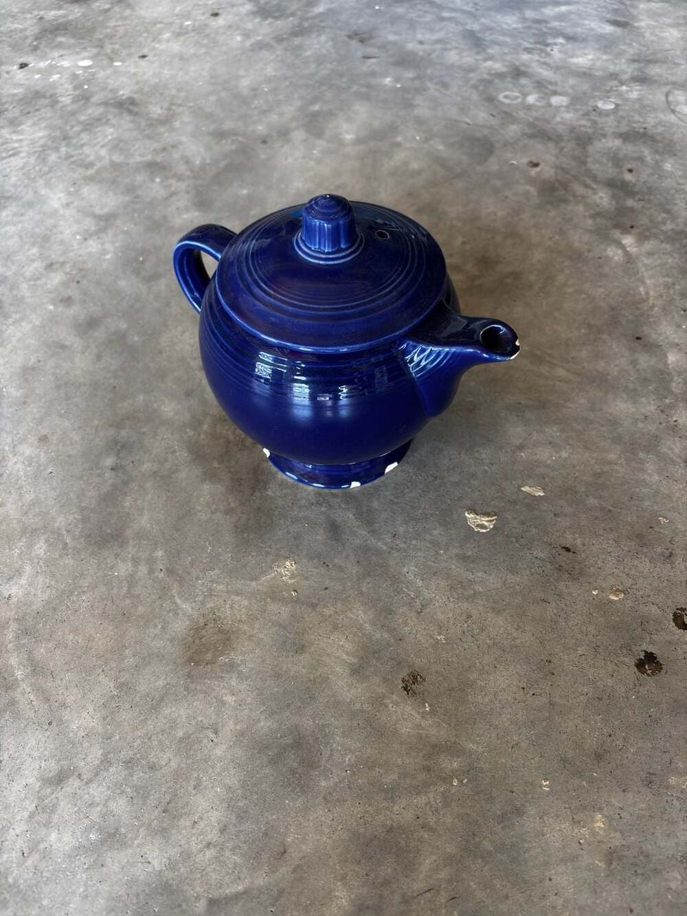 Vintage 50s Homer Laughlin Fiestaware Cobalt Blue Medium Teapot